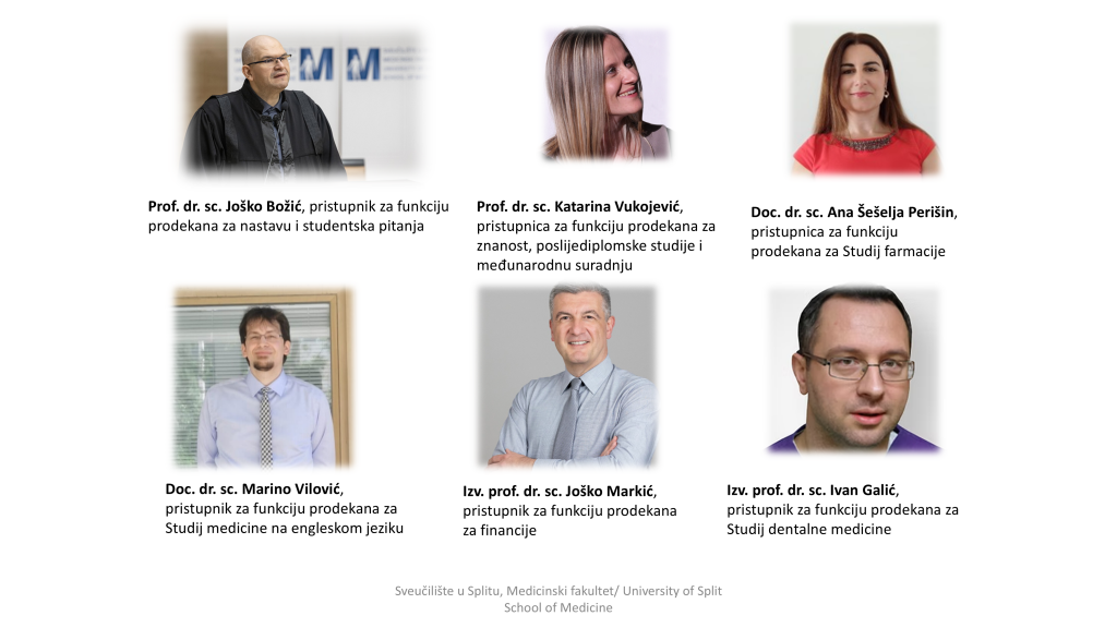 Izabrani su prodekani Medicinskog fakulteta Sveučilišta u Splitu